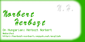 norbert herbszt business card